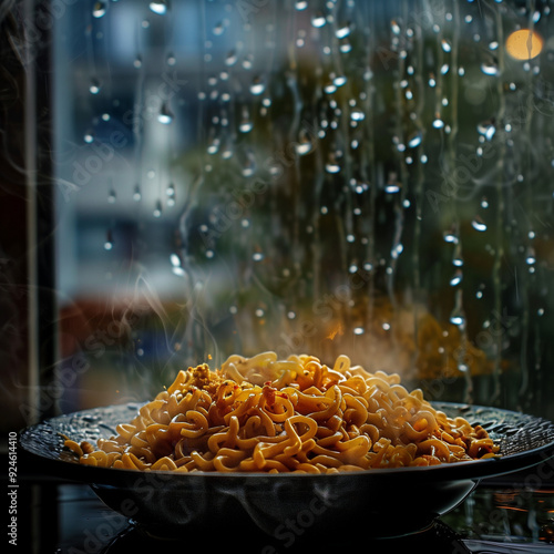 maggie noodles in rain photo