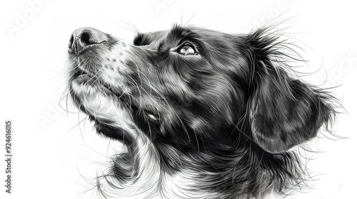 Wallpaper Mural A sleek black dog standing against a white background. The image highlights the dog's elegant posture and glossy coat. Torontodigital.ca