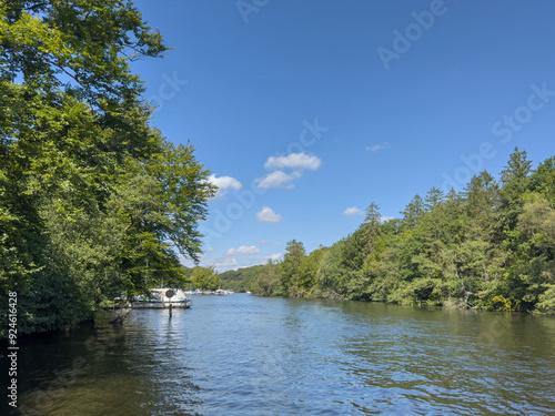 Walking along the Gudenaa river in Silkeborg Denmark