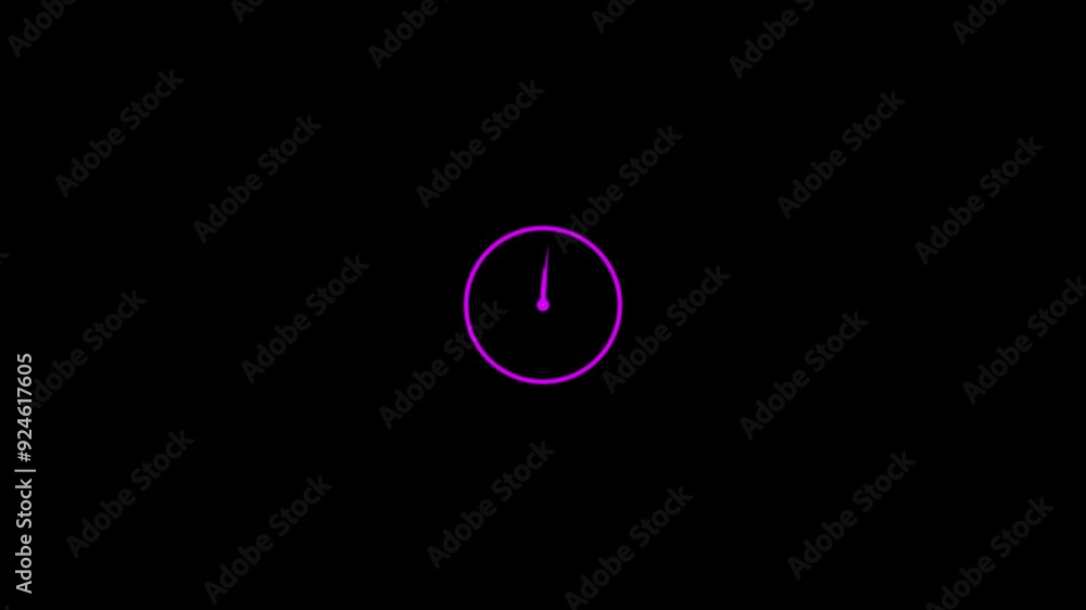 Analog Watch Icon concept animation.Timer Wall Clock Icon Flat Style Counting Down 24 Hours Day Fast Speed. Analog Watch Icon concept animation.Timer Wall Clock Icon Flat Style Counting Down 24 Hours Day Fast Speed.