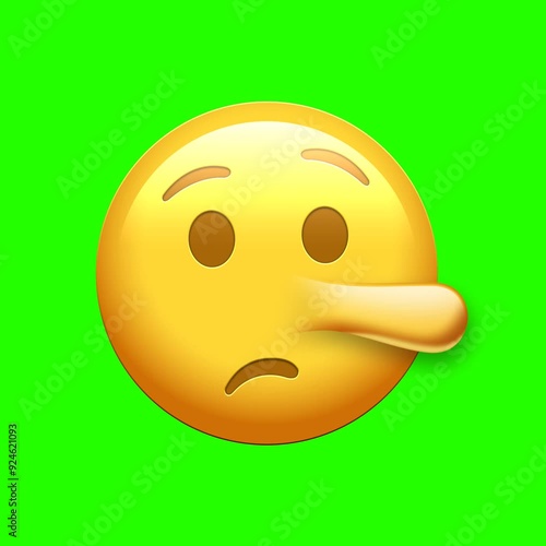 Animated Facebook emoji of a face with a long nose