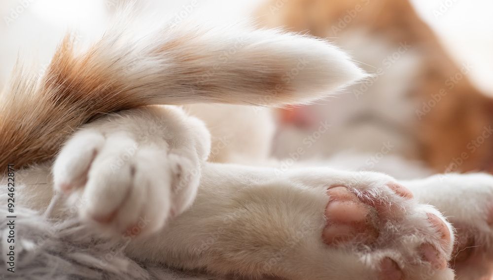 可愛い猫のしっぽ 茶トラ白 可愛い猫のしっぽ 茶トラ白