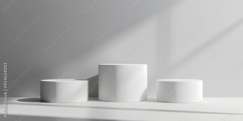 White Cylinders on a White Surface White Cylinders on a White Surface