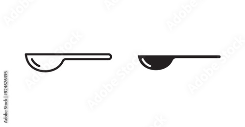 Tablespoon vector icon in solid and outline style