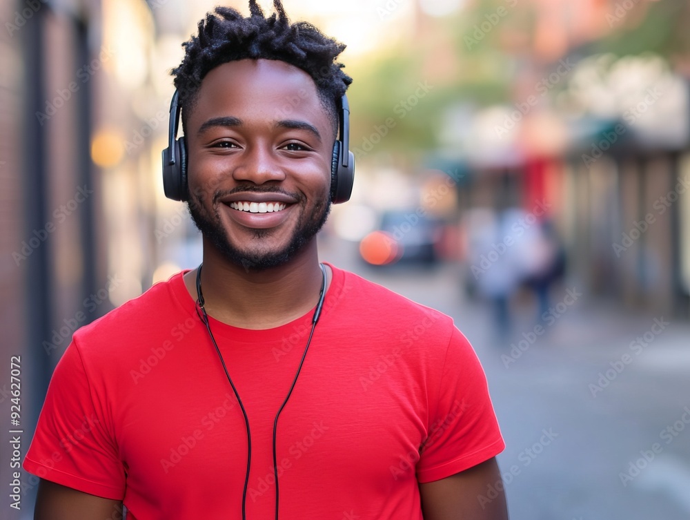 Close up portrait of happy african man in urban setting, smiling generation z guy posing outdoors Close up portrait of happy african man in urban setting, smiling generation z guy posing outdoors