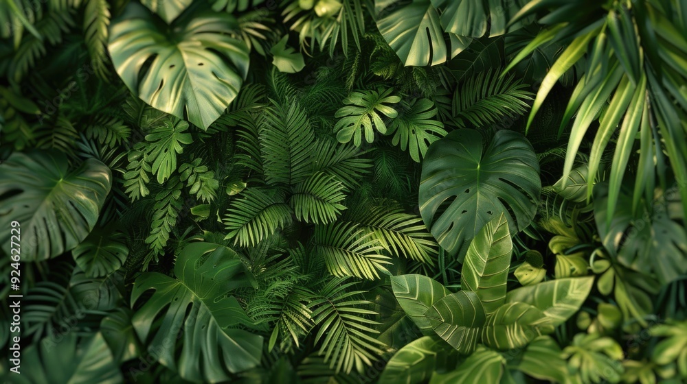 A detailed view of a bunch of green leaves A detailed view of a bunch of green leaves