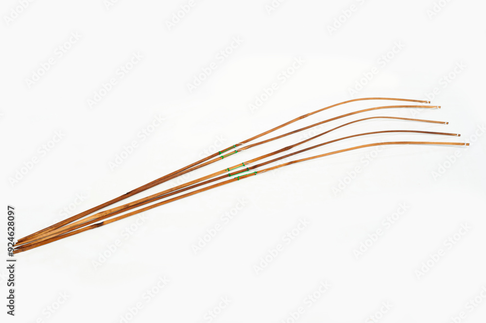 Fishing hook made of bamboo isolated on white background. Fishing hook made of bamboo isolated on white background.