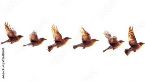 Birds in Flight Capturing Motion in Sequential Stages