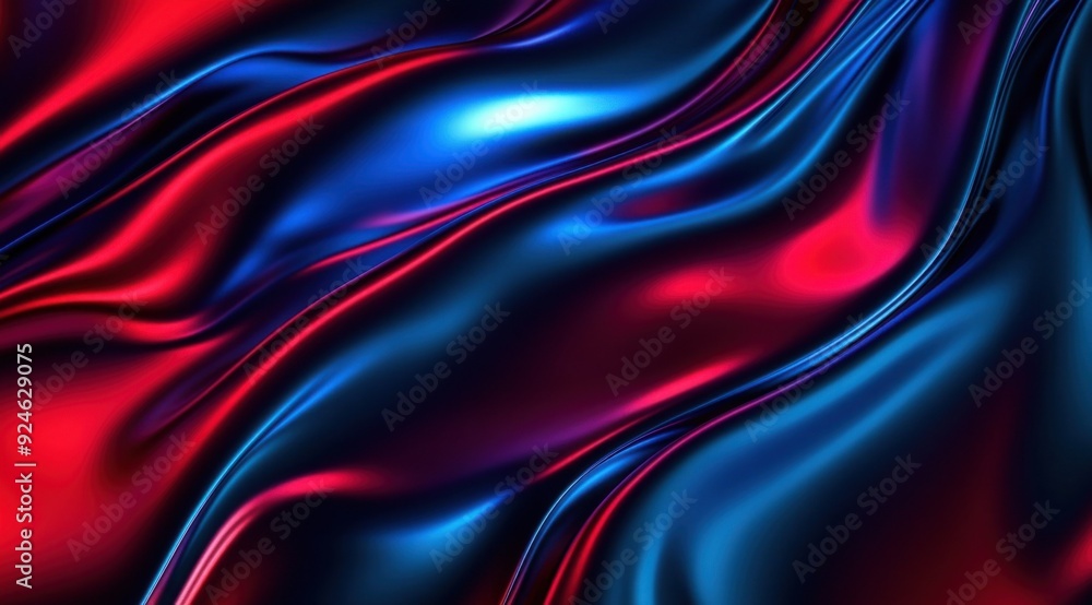 Luminous Red and Blue Fabric Flowing Elegance Luminous Red and Blue Fabric Flowing Elegance