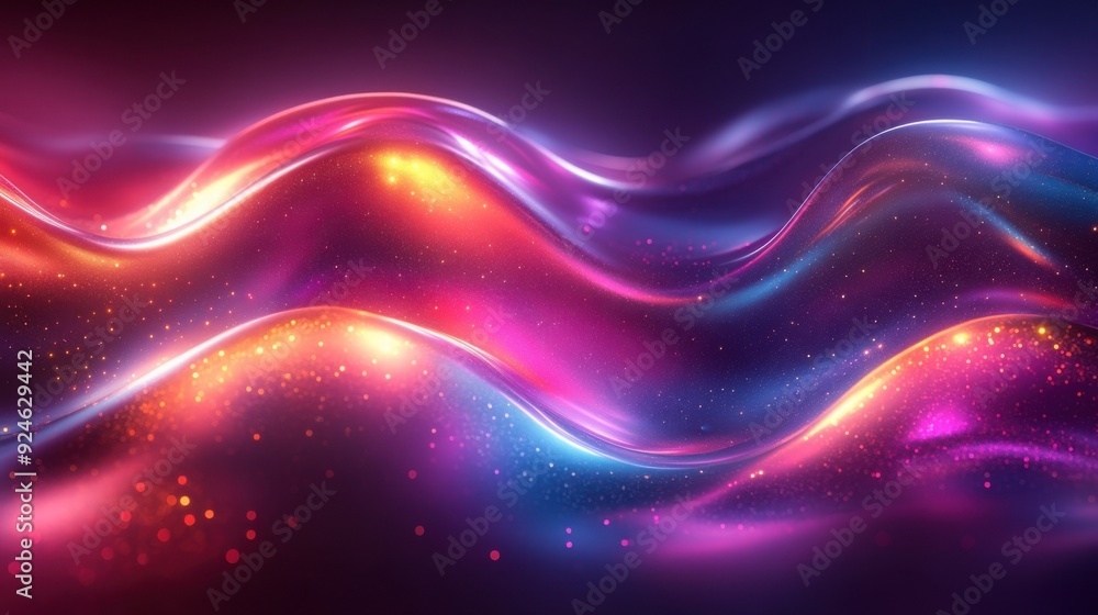 Vibrant Abstract Waves in Pink, Purple, and Blue Hues Vibrant Abstract Waves in Pink, Purple, and Blue Hues
