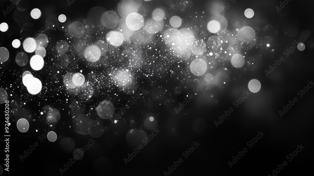 Dreamy Black and White Bokeh Background Dreamy Black and White Bokeh Background