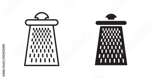 Grater vector icon in solid and outline style