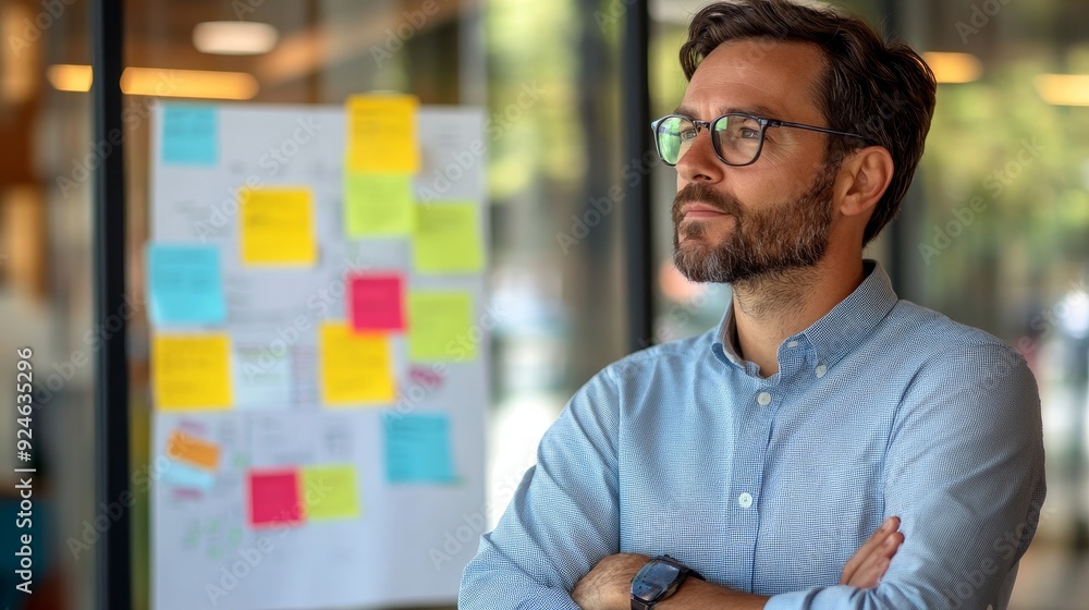 Fototapeta premium Business Management Kanban Training, Generative AI