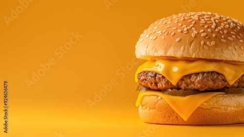 Cheese melting on a burger