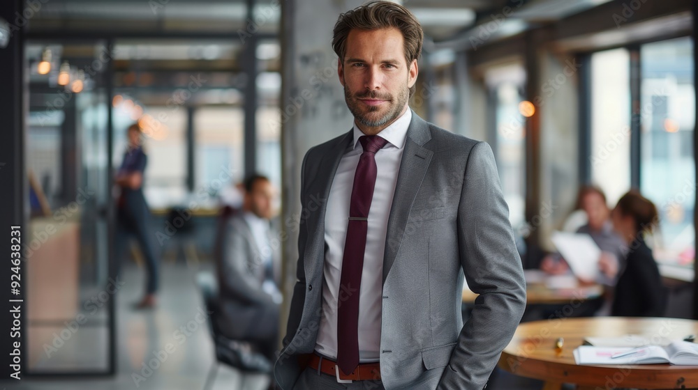 The confident businessman in suit The confident businessman in suit