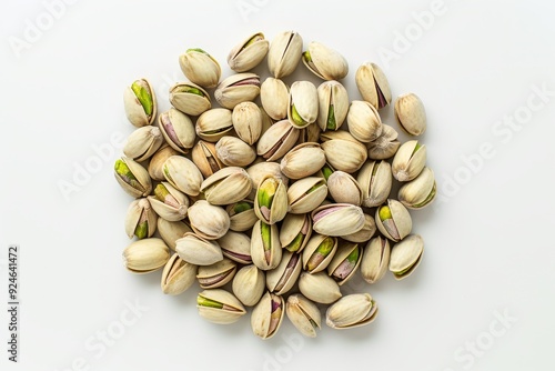 Wallpaper Mural A pile of pistachio nuts in their shells, showcasing their green kernels. Torontodigital.ca