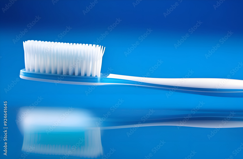 A toothbrush with reflection
