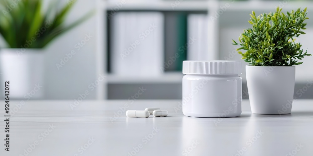 Annual patient consultation in a clinic focused on drug management, with ample copy space for text. Annual patient consultation in a clinic focused on drug management, with ample copy space for text.