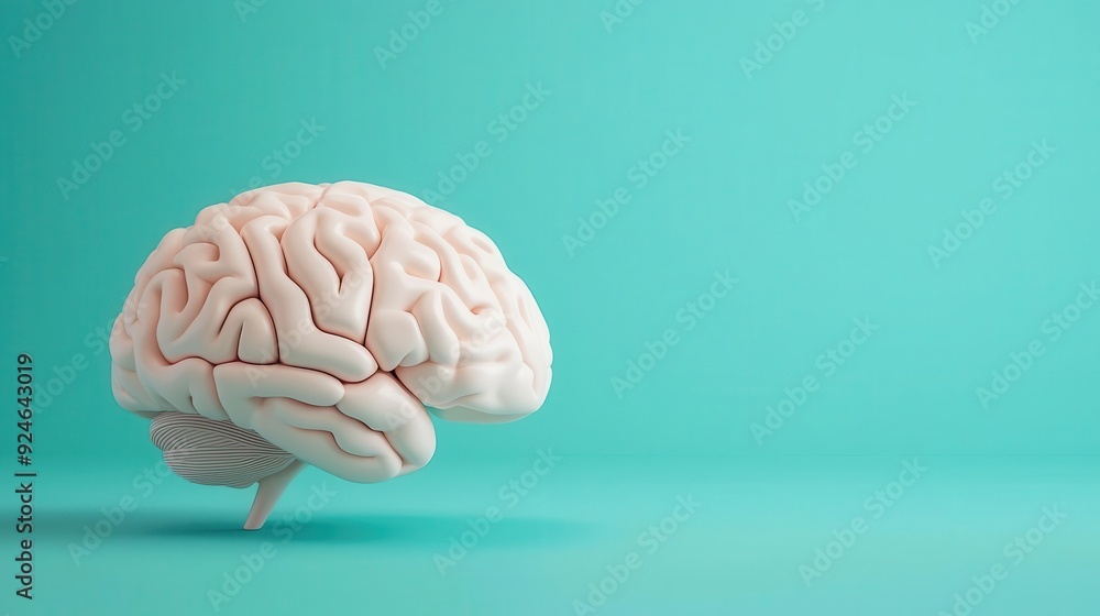 Brain with multiple pathways, decision analysis, 3D illustration Brain with multiple pathways, decision analysis, 3D illustration