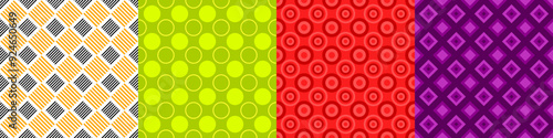Seamless geometric threetone pattern set