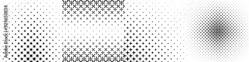 Monochrome geometrical pattern collection