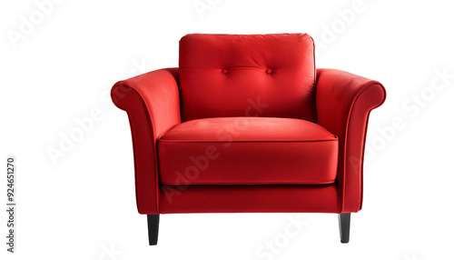 Foto A luxurious vintage red leather armchair, isolated on a white background, perfec