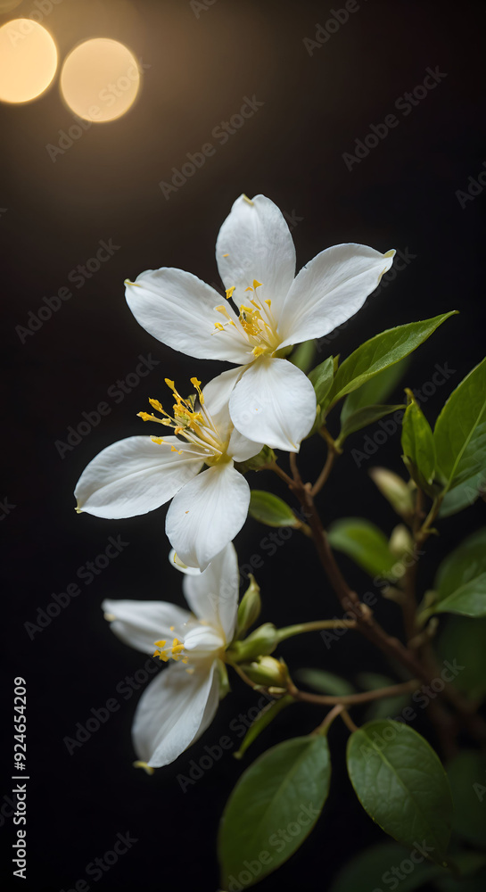 White Daisy Flower with Yellow Center in Full Bloom Under Soft Lighting Against a Dark Background White Daisy Flower with Yellow Center in Full Bloom Under Soft Lighting Against a Dark Background