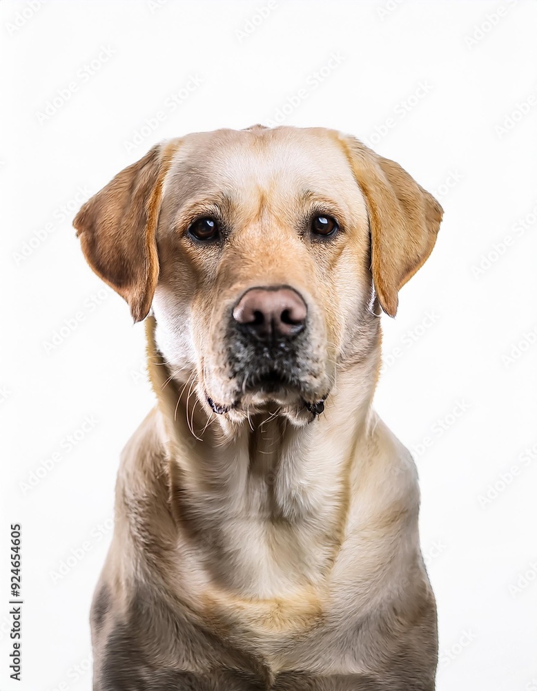 ラブラドールレトリバーのポートレート(Labrador Retriever portrait on white background)
ラブラドールレトリバーのポートレート(Labrador Retriever portrait on white background)