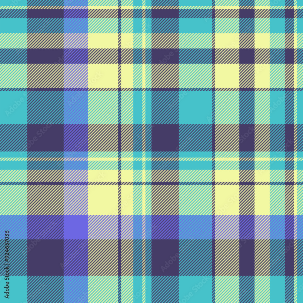 Antique texture textile pattern, clan plaid background vector. Pyjamas tartan check seamless fabric in indigo and cyan colors. Antique texture textile pattern, clan plaid background vector. Pyjamas tartan check seamless fabric in indigo and cyan colors.