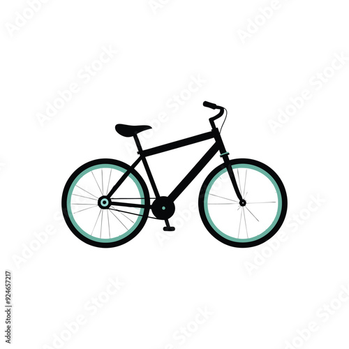  bicycle silhouette vector illustration art, logo, icon design 