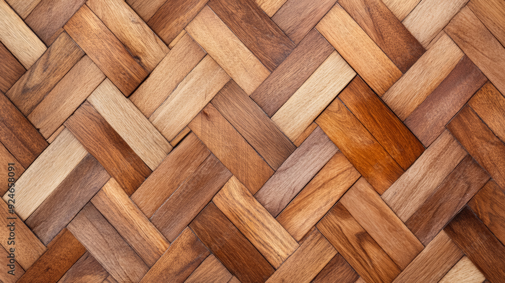 A background of herringbone wood floor with intricate interlocking patterns and a mix of light and dark wood tones creating a sophisticated look A background of herringbone wood floor with intricate interlocking patterns and a mix of light and dark wood tones creating a sophisticated look