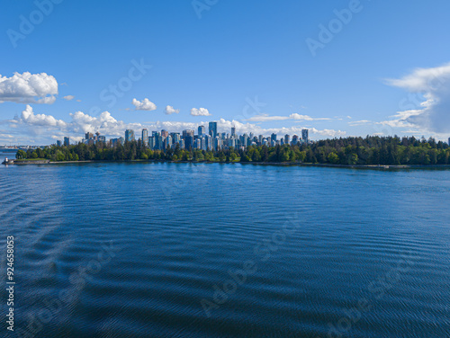 Vancouver Skyline with Stanley Park in the foreground photo