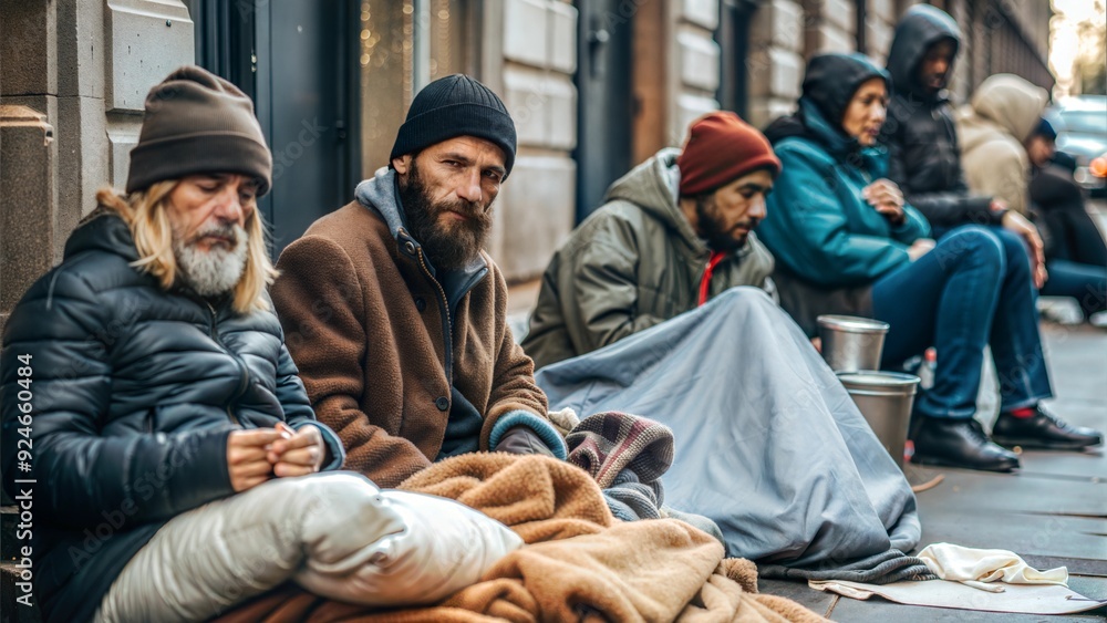 Homeless people on the streets Homeless people on the streets