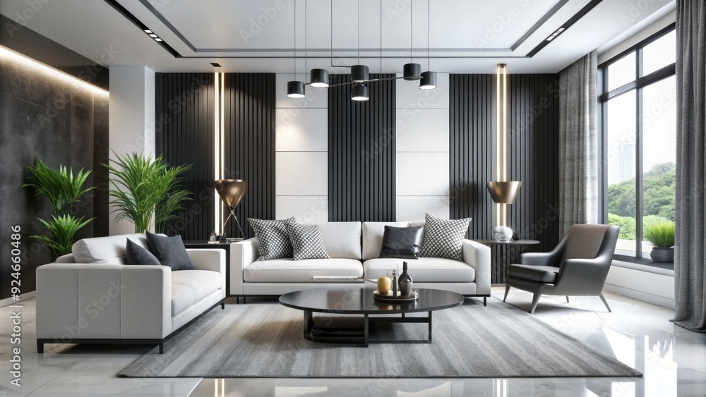 Minimalist Monochrome Magic: Sleek lines, black and white accents, bold and confident Minimalist Monochrome Magic: Sleek lines, black and white accents, bold and confident