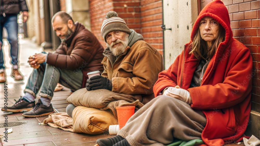 Homeless people on the streets Homeless people on the streets
