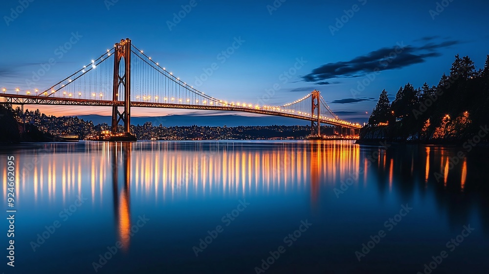 Fototapeta premium Urban Bridge Lights