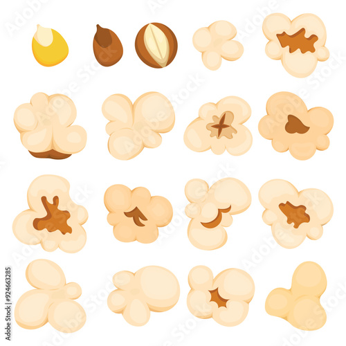 Popcorn vector image. Fast food and movie snack concept. Elements for your design. Food illustration
