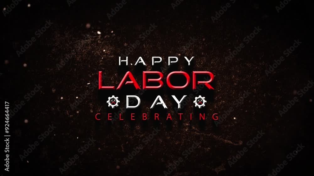 Lettering Happy Labor Day, Labor Day, Greeting Happy Labor Day Video, Celebrate Happy Labour Day, Happy Labor Day Bold Text Animation, Labour Day Animation Video Lettering Happy Labor Day, Labor Day, Greeting Happy Labor Day Video, Celebrate Happy Labour Day, Happy Labor Day Bold Text Animation, Labour Day Animation Video