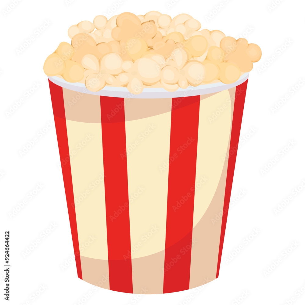 Popcorn vector image. Fast food and movie snack concept. Elements for your design. Food illustration Popcorn vector image. Fast food and movie snack concept. Elements for your design. Food illustration