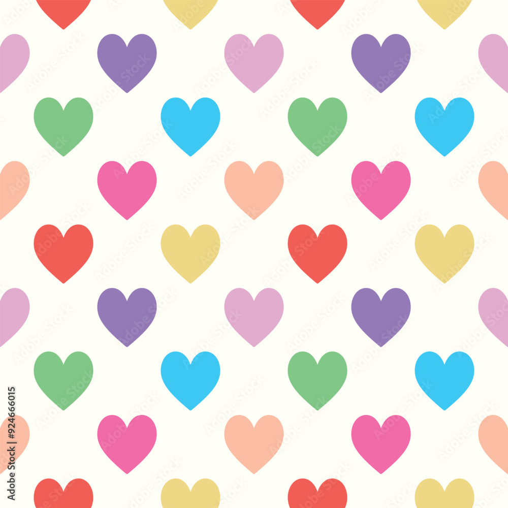 Seamless pattern with colorful hearts Seamless pattern with colorful hearts