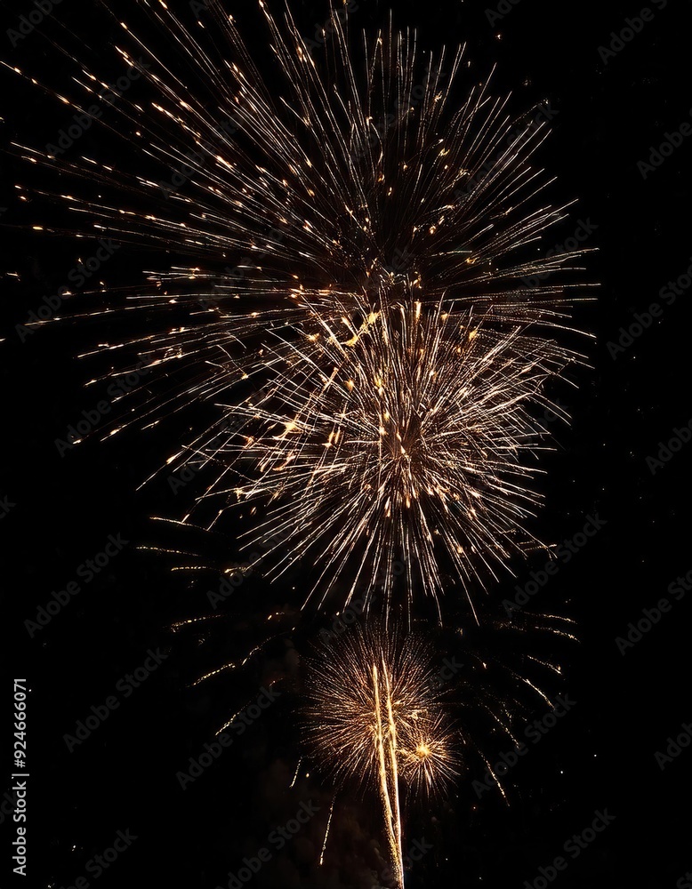 new year Fireworks on black Background new year Fireworks on black Background
