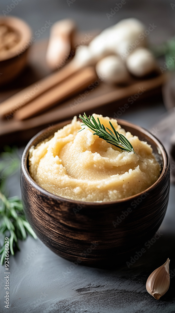 horseradish paste in a polish pot on the kitchen counter horseradish paste in a polish pot on the kitchen counter