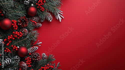Wallpaper Mural red premium background, Christmas background with empty copy space  Torontodigital.ca