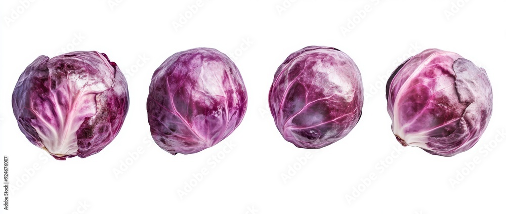 Red cabbage collection isolated on white Red cabbage collection isolated on white