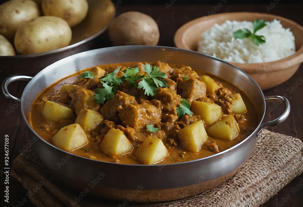 Traditional Indian dish potato curry, Aloo masala, Traditional Indian dish potato curry, Aloo masala,