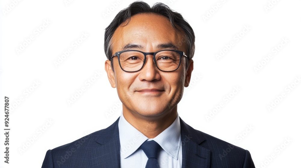 Isolated portrait of Asian executive businessman in suit Isolated portrait of Asian executive businessman in suit
