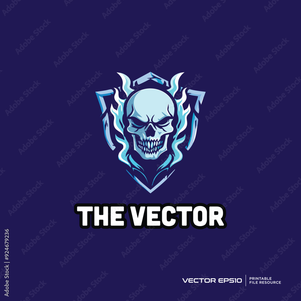 Skull emblem mascot, vector, logo, character, cartoon, illustration, eps10 Skull emblem mascot, vector, logo, character, cartoon, illustration, eps10
