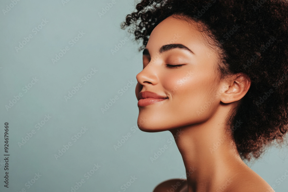 A close up of a woman's face with tattoos and her eyes closed A close up of a woman's face with tattoos and her eyes closed