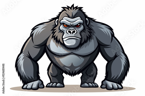 Wallpaper Mural A Powerful and Angry Cartoon Gorilla Torontodigital.ca