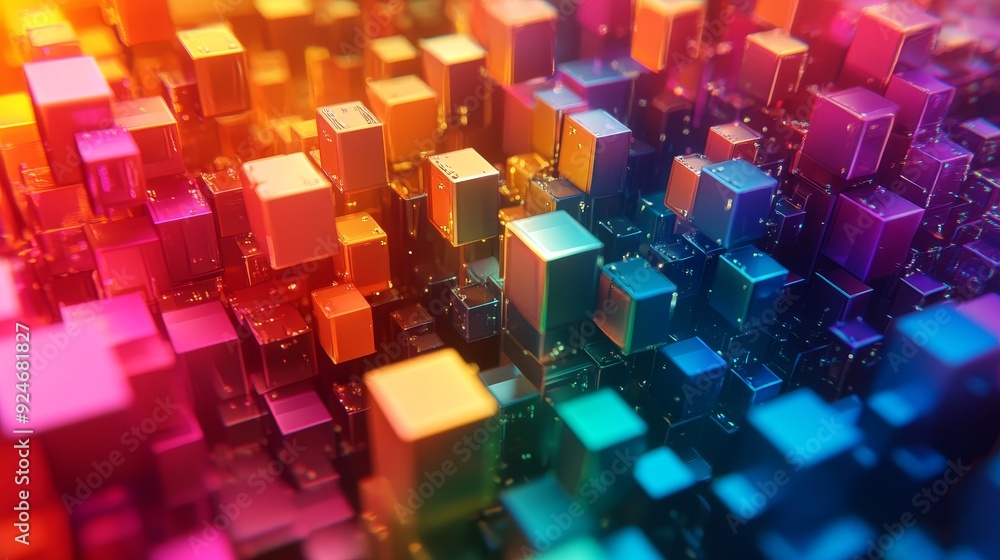 A vibrant and dynamic abstract background featuring an array of colorful 3D cubes, showcasing concepts of technology, innovation, creativity, and geometric patterns. A vibrant and dynamic abstract background featuring an array of colorful 3D cubes, showcasing concepts of technology, innovation, creativity, and geometric patterns.